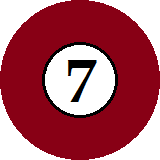 number 7 fancy pool ball puzzle icon