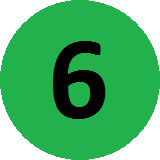 number 6 pool ball puzzle icon